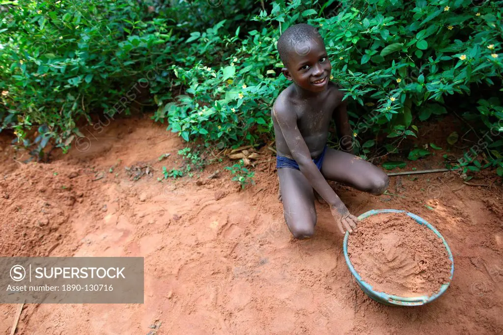 African child in the countryside, Tori, Benin, West Africa, Africa