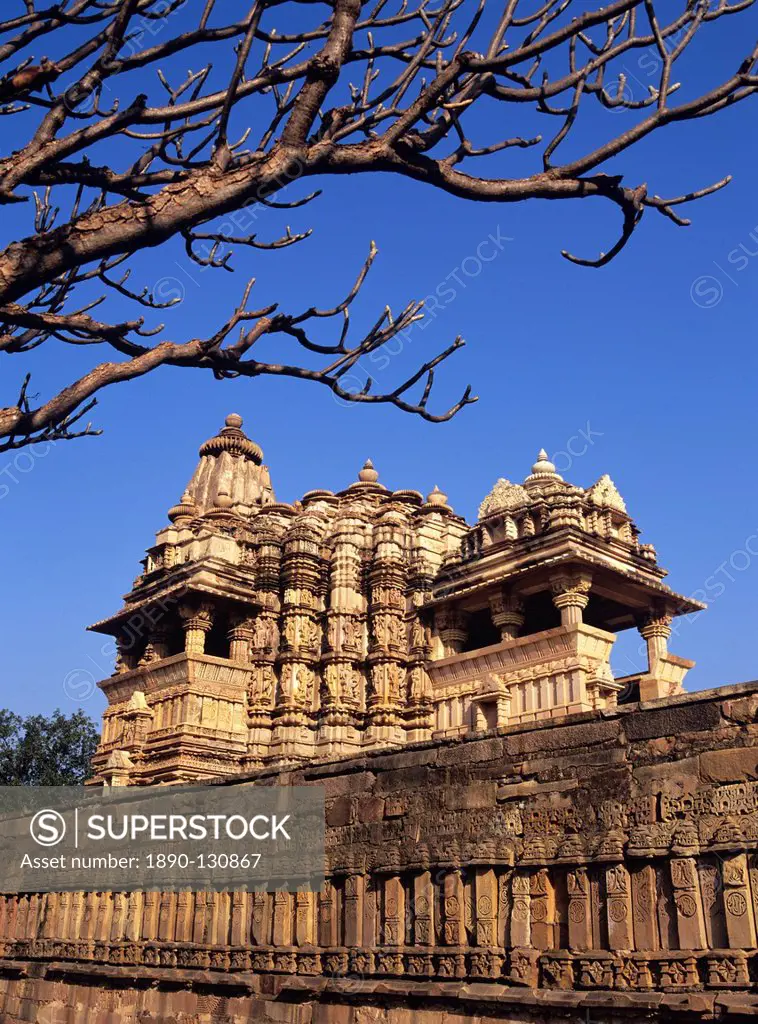 One of the Chandela temples at Khajuraho, UNESCO World Heritage Site, Madhya Pradesh, India, Asia