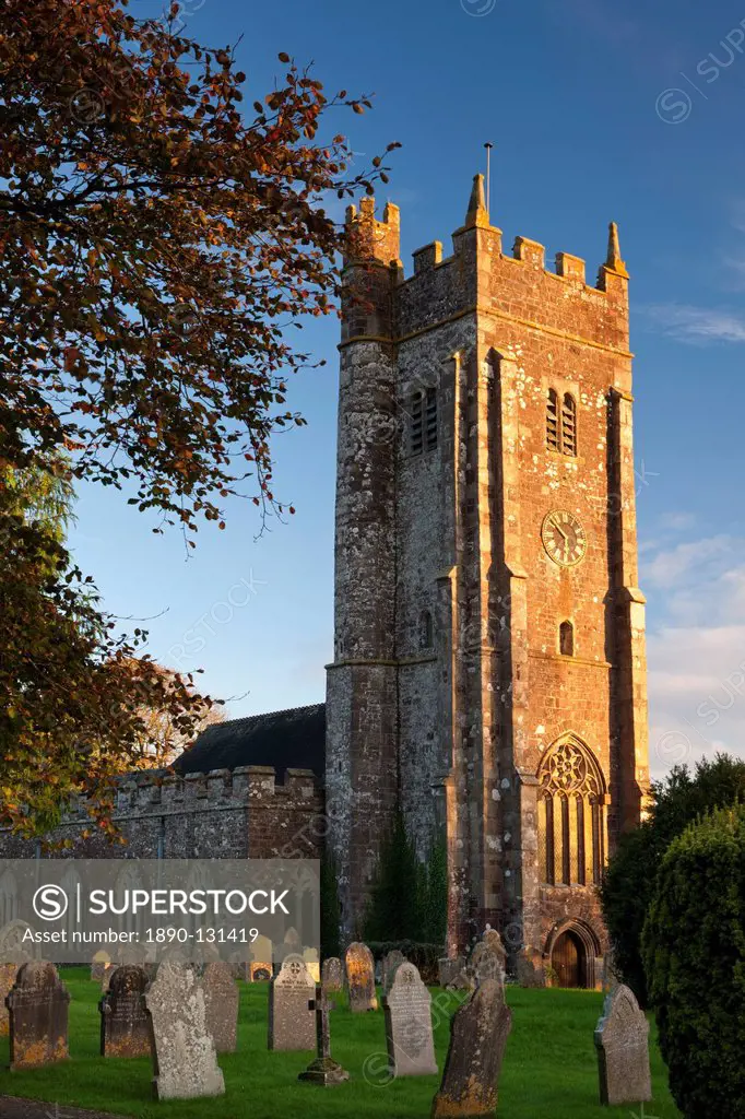 The 15th century St. Mary´s Church in the village of Morchard Bishop, Devon, England, United Kingdom, Europe
