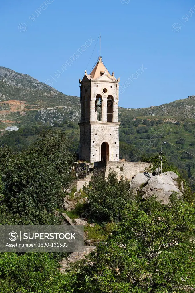 Venetian clocktower, Amari, near Spili, Rethimnon Rethymno region, Crete, Greek Islands, Greece, Europe