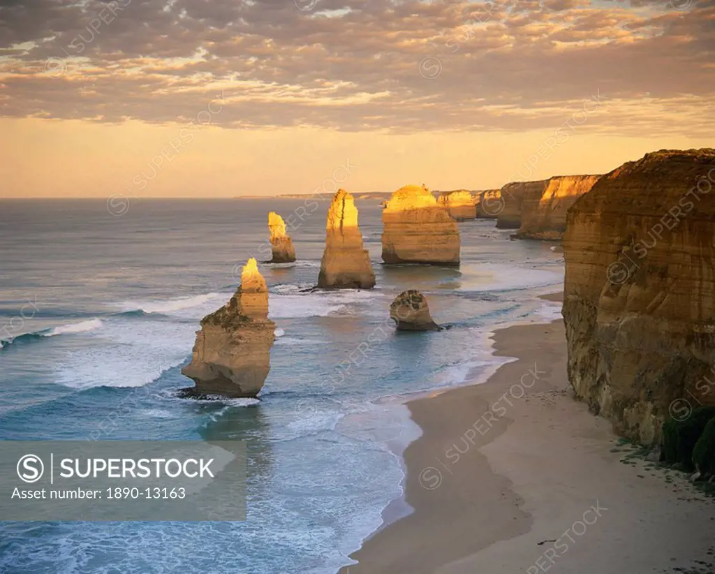 The Twelve Apostles along the coast on the Great Ocean Road in Victoria, Australia, Pacific