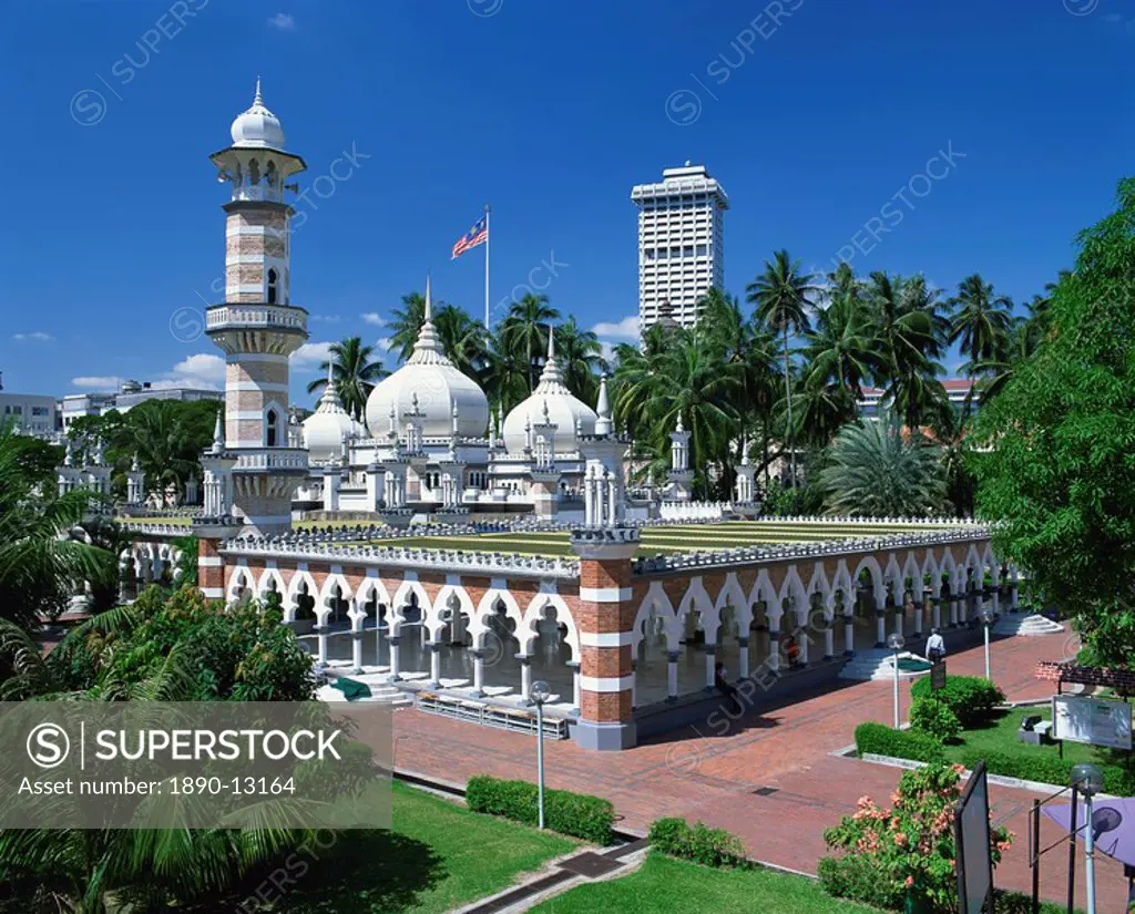 Masjid Jamek Mosque Friday Mosque, built in 1909, near Merdeka Square, Kuala Lumpur, Malaysia, Southeast Asia, Asia