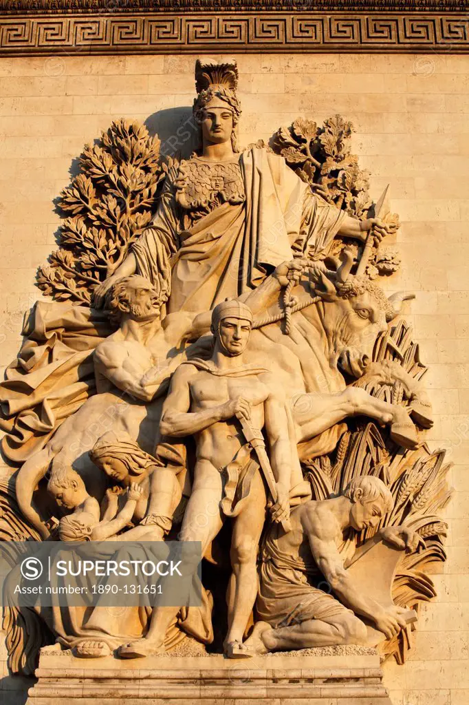 The Triumph by Antoine Etex, dating from 1810, sculpture on the Arc de Triomphe, Paris, France, Europe
