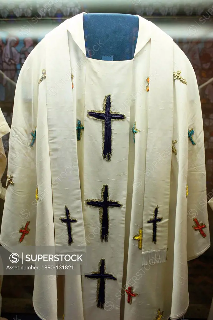 Chasuble designed by Castelbajac in Notre_Dame de Paris Cathedral Treasure Museum, Paris, France, Europe