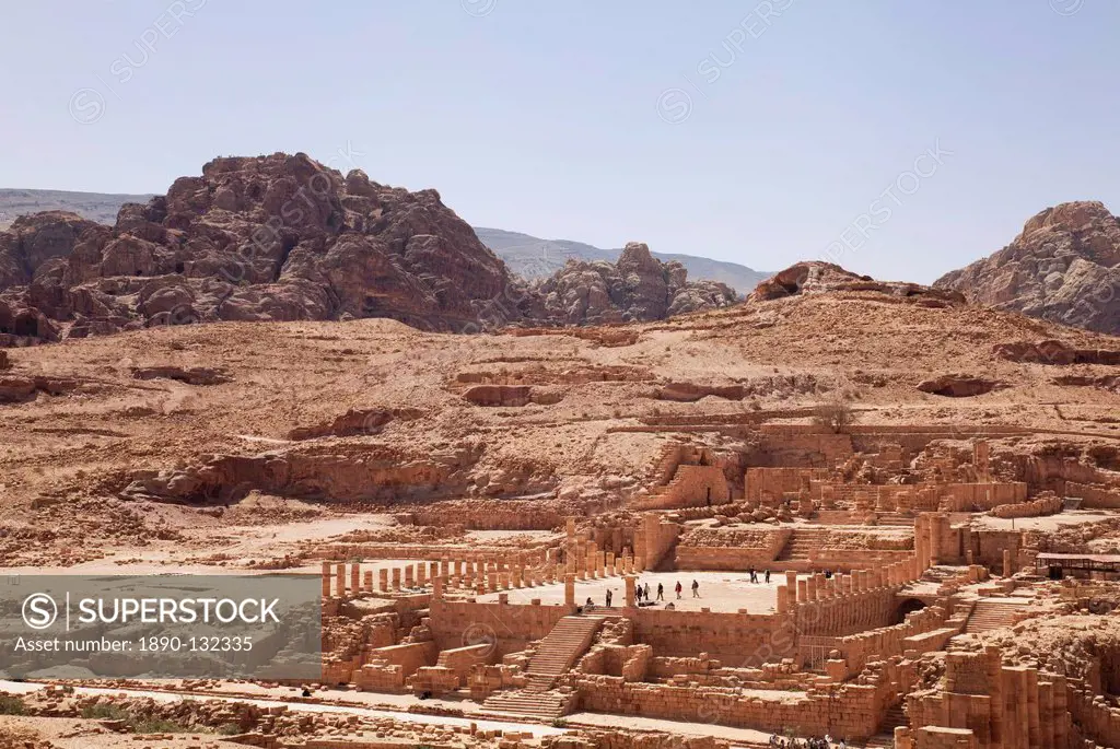 Ruins of the Great Temple in Petra, UNESCO World Heritage Site, Jordan, Middle East