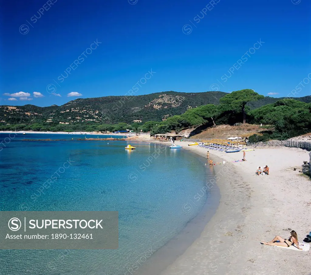 Palombaggia Beach, near Porto Vecchio, southeast coast, Corsica, France, Mediterranean, Europe