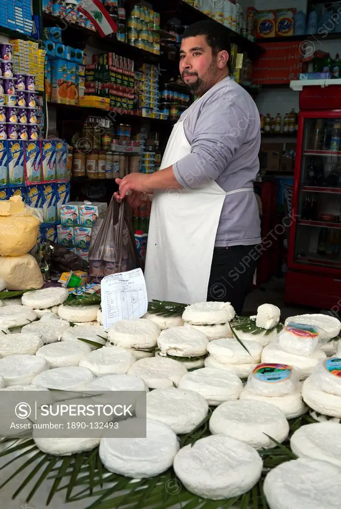 Cheese seller, street market, Medina, Tetouan, UNESCO World Heritage Site, Morocco, North Africa, Africa
