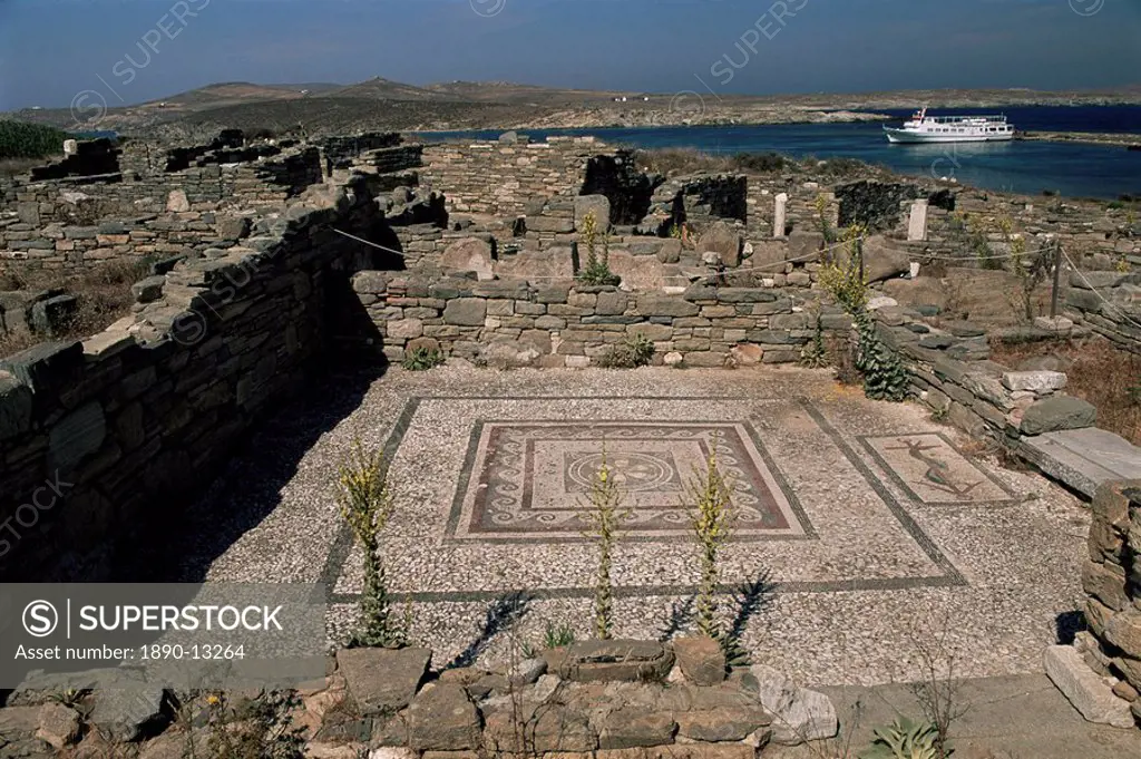 Archaeological site, Delos, UNESCO World Heritage Site, Cyclades islands, Greece, Europe