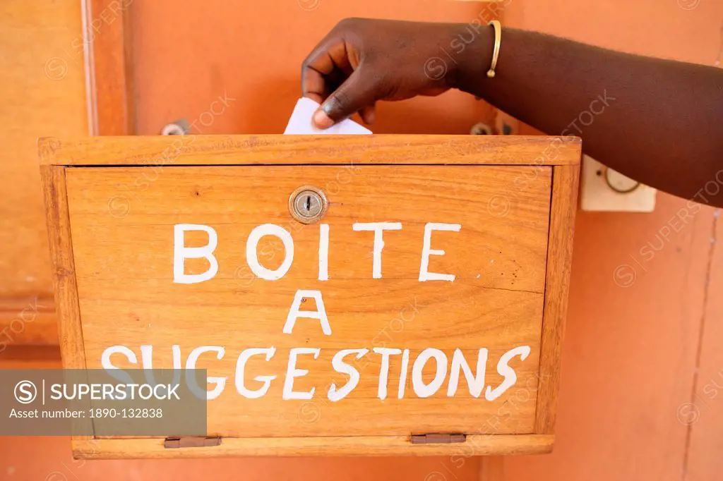 Suggestion box, Lome, Togo, West Africa, Africa