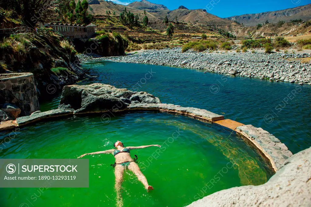 Laura Grier at Colca Lodge Spa and Hotsprings, Colca Canyon, Peru, South America