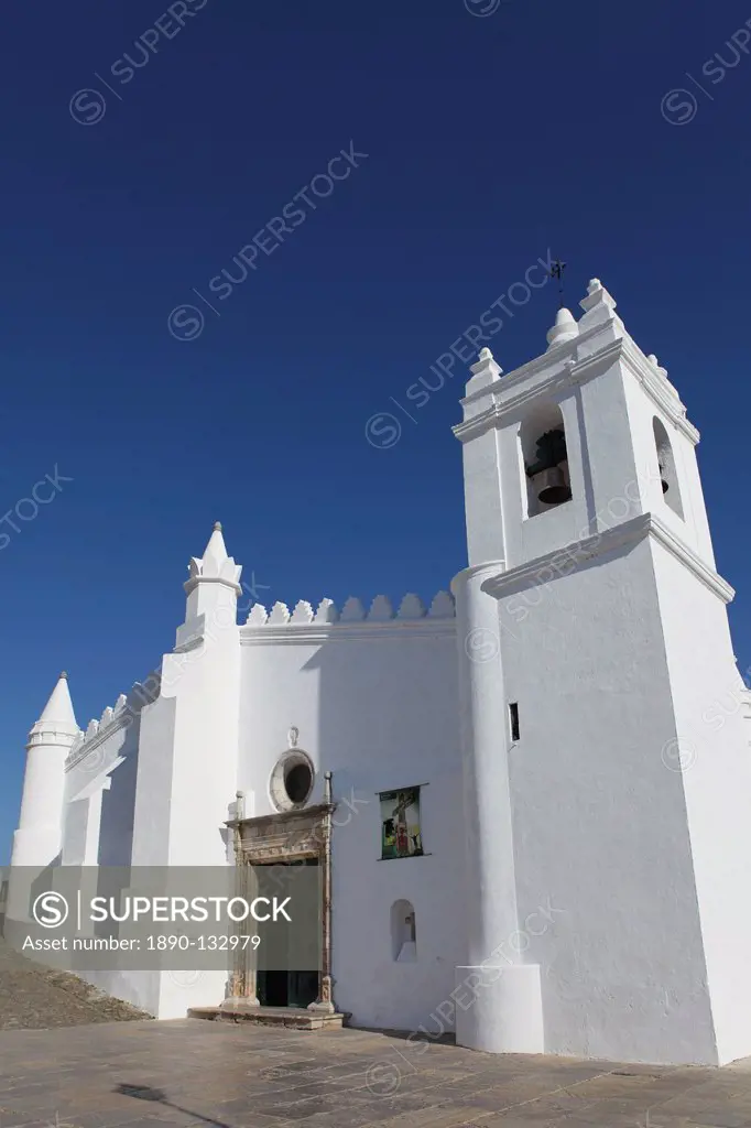 The Igreja Matriz St. Mary´s Church, previously an Almoad Mosque, built in the 12th century, Mertola, Alentejo, Portugal, Europe