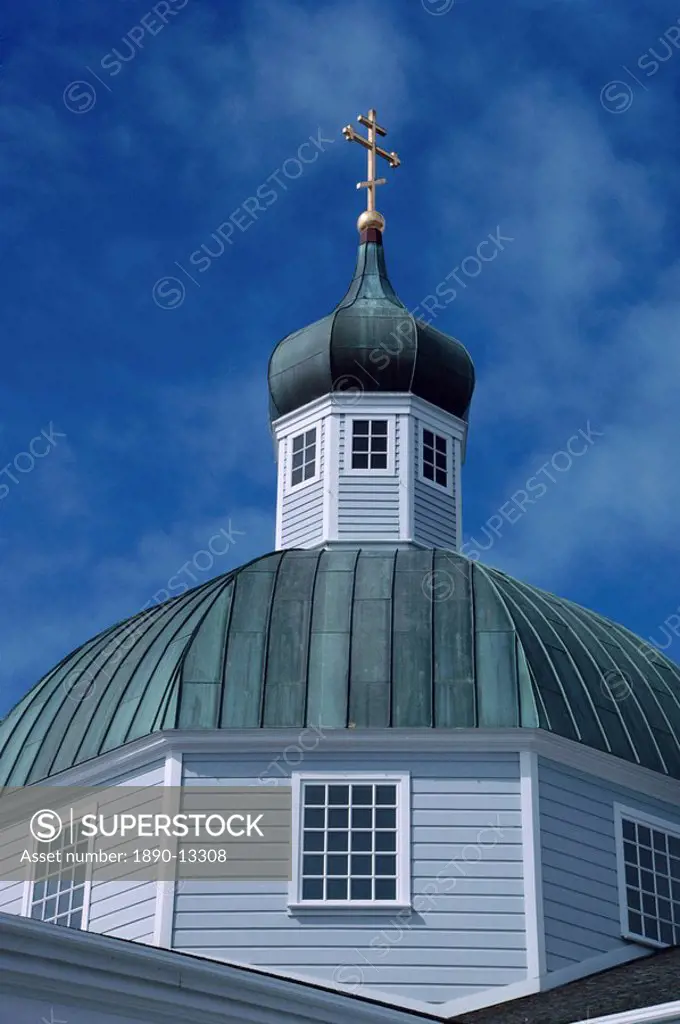 Close_up of dome and roof of church in Sitka, Alaska, United States of America, North America