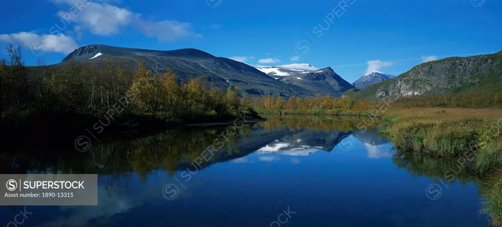 Typical scenery in Laponia, Lappland, Sweden, Scandinavia, Europe
