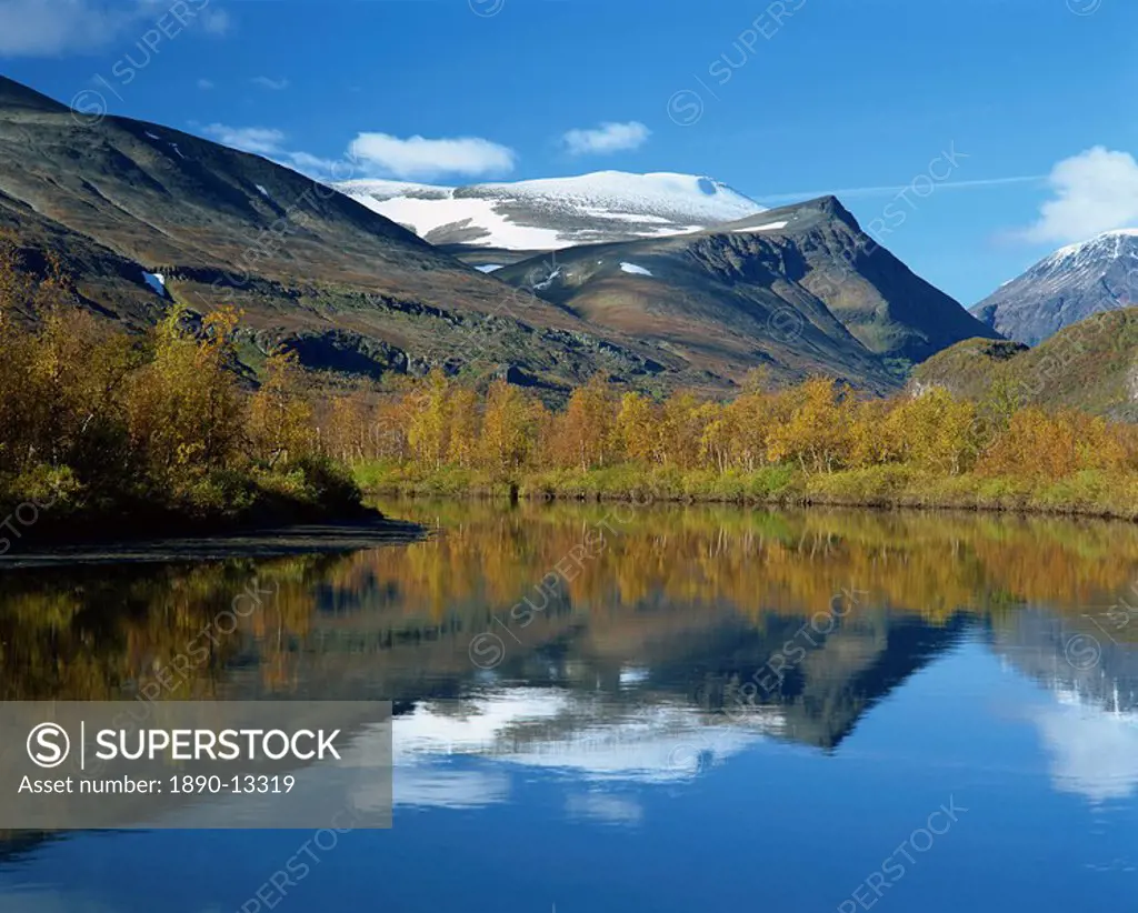 Typical scenery in Laponia, Lappland, Sweden, Scandinavia, Europe