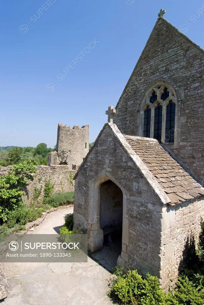 The chapel of the 14th century Farleigh Hungerford Castle, Somerset, England, United Kingdom, Europe