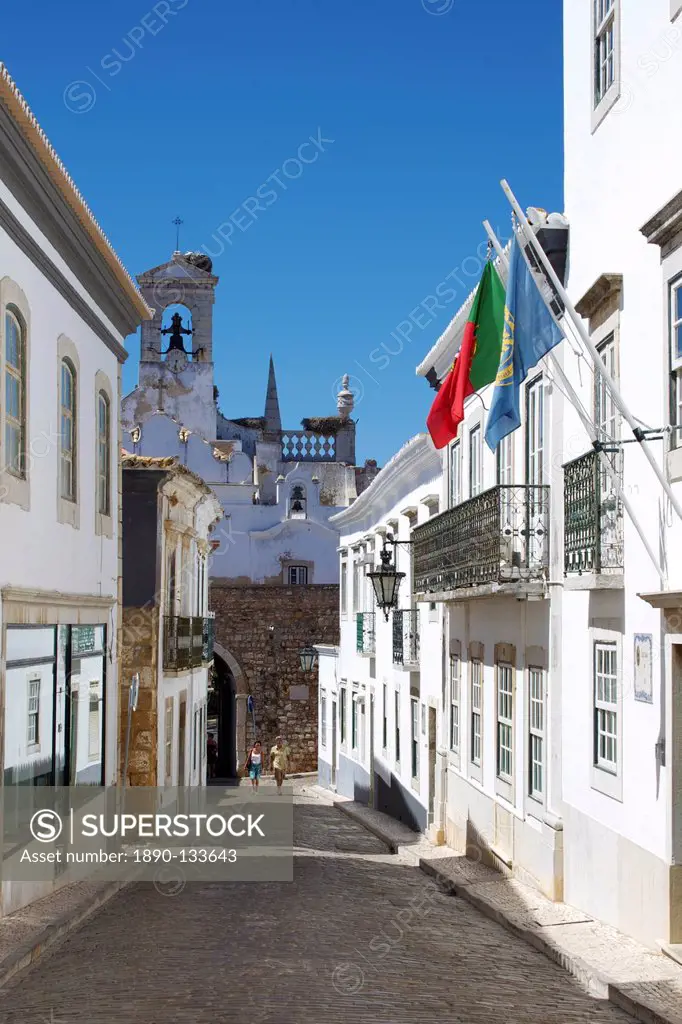 Arco da Vila, Old Town, Faro, Algarve, Portugal, Europe