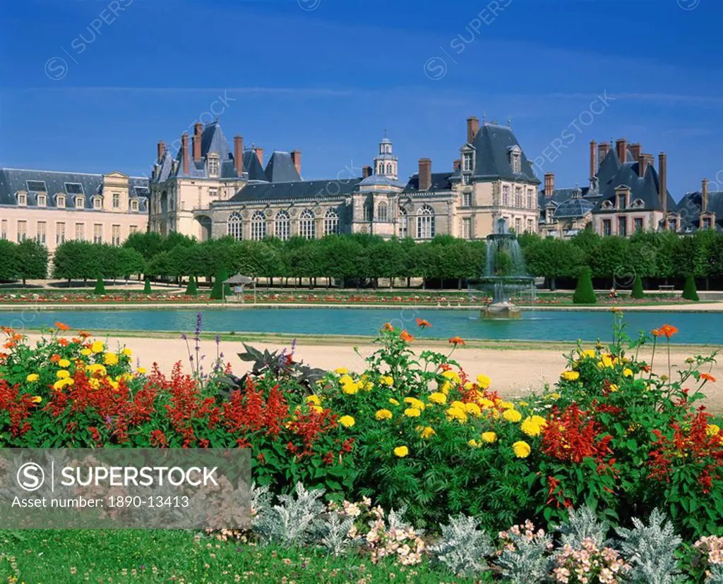 Chateau de Fontainebleau, UNESCO World Heritage Site, Seine et Marne, Ile de France, France, Europe