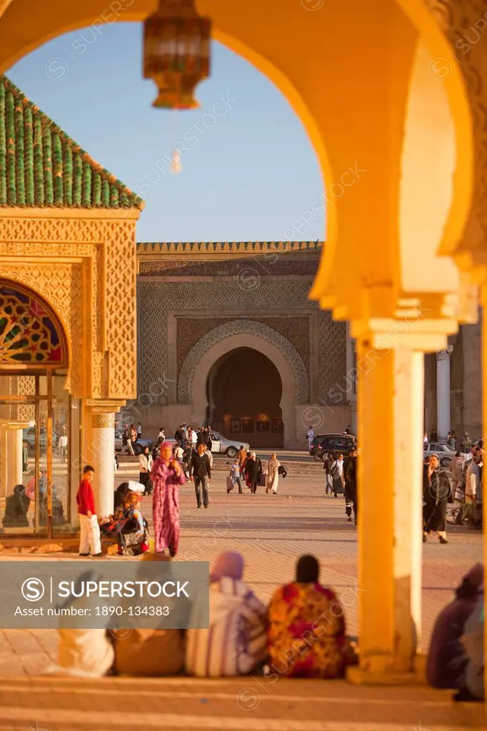 Place el Hedim, Bab Mansour, Meknes, UNESCO World Heritage Site, Morocco, North Africa, Africa