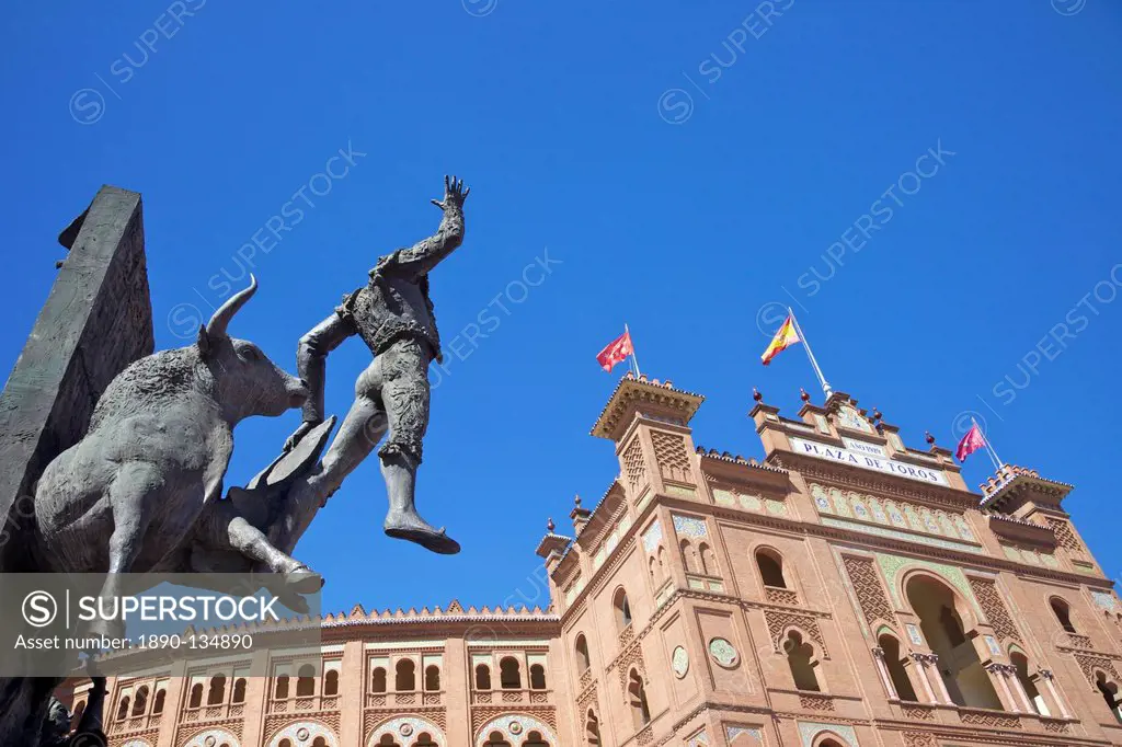 Monument to the matador Jose Cubero El Yiyo, near Las Ventas bullring, Plaza de Toros de Las Ventas, Madrid, Spain, Europe
