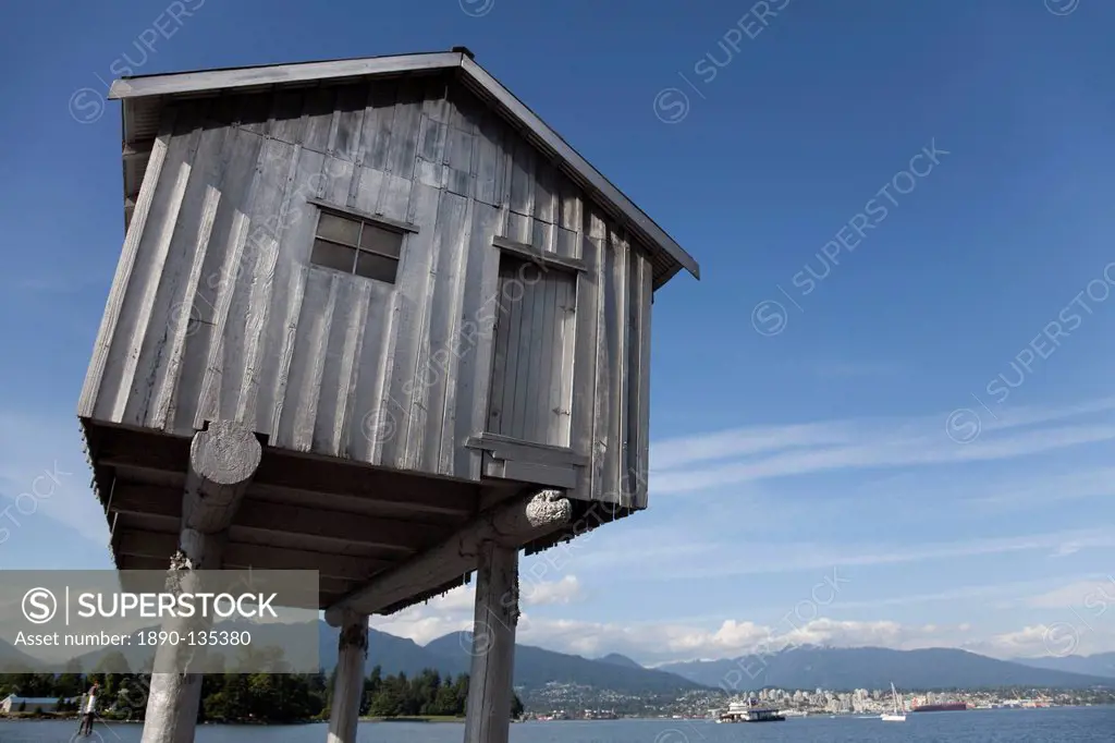Light Shed by Liz Magor, public art on the waterfront at Coal Harbour, Vancouver, British Columbia, Canada, North America