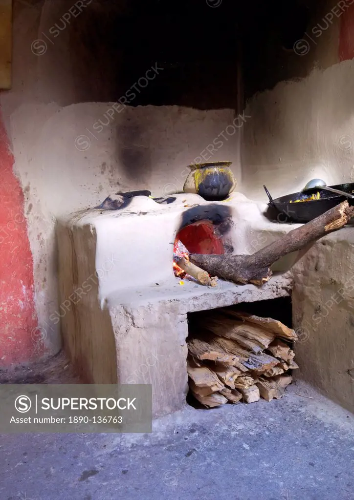 Traditional wood_burning clay oven, Nepal, Asia