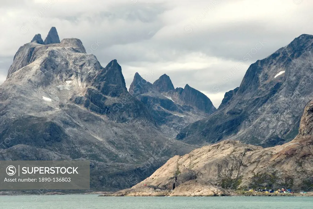 Ilua, a summer fishing village, at western end Prins Christian Sund, southern tip, Greenland, Polar Regions