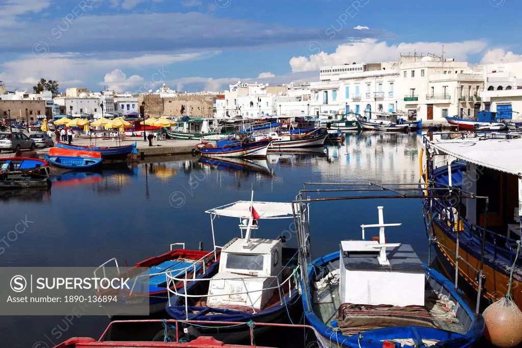 Old Port Canal and fishing boats, Bizerte, Tunisia, North Africa, Africa