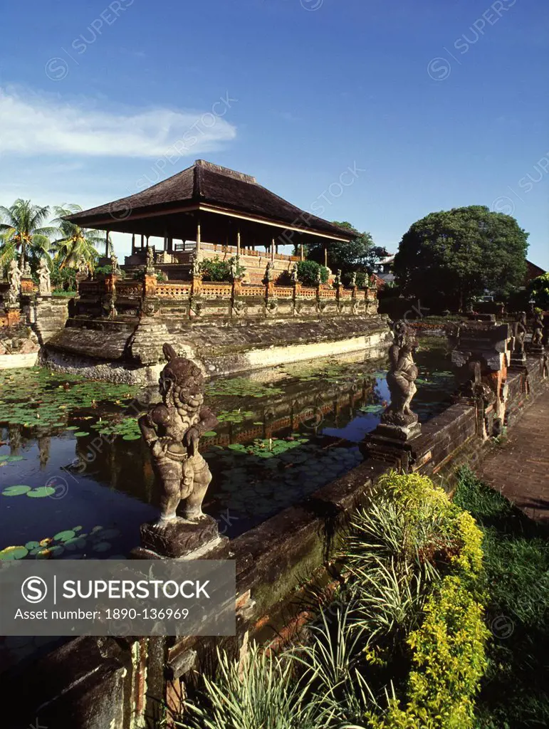 Floating Pavilion Bale Kambang in the Palace of former kings of KlungKung in Bali, Indonesia, Southeast Asia, Asia