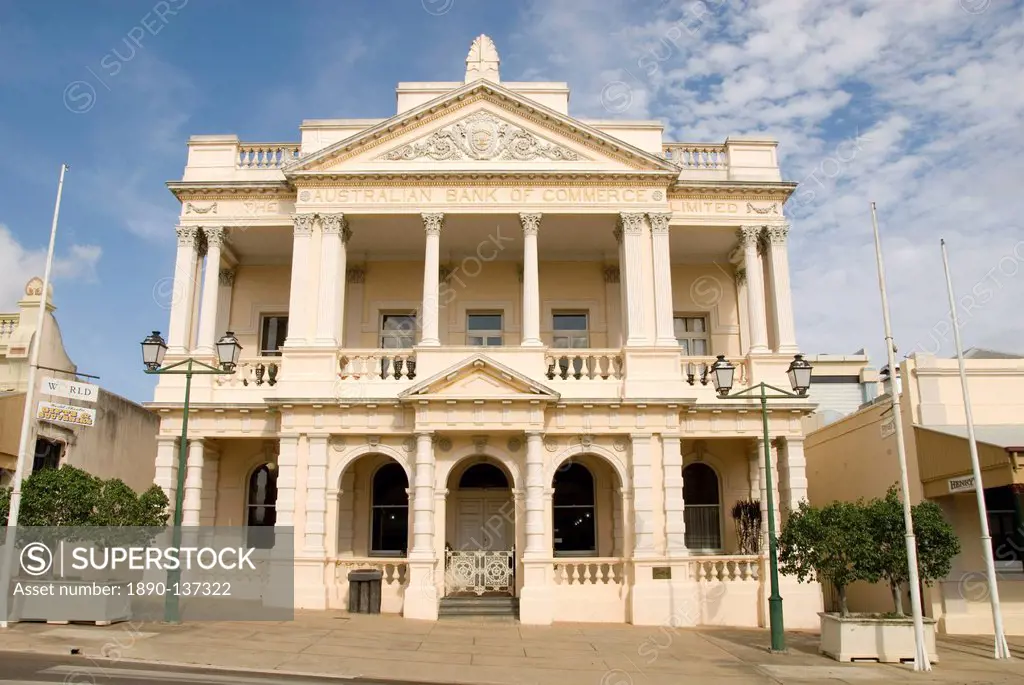 Extravagent bank building dating from gold rush of 1880s, Charters Towers, Queensland, Australia, Pacific