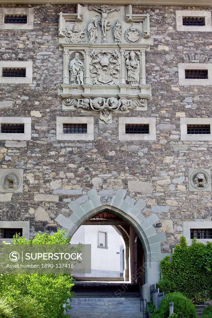 Karlstor Charles´ Gate, on the eastern side of the Abbey District, the only remaining gate of eight outer gates in the city wall, built in 1570 and na...