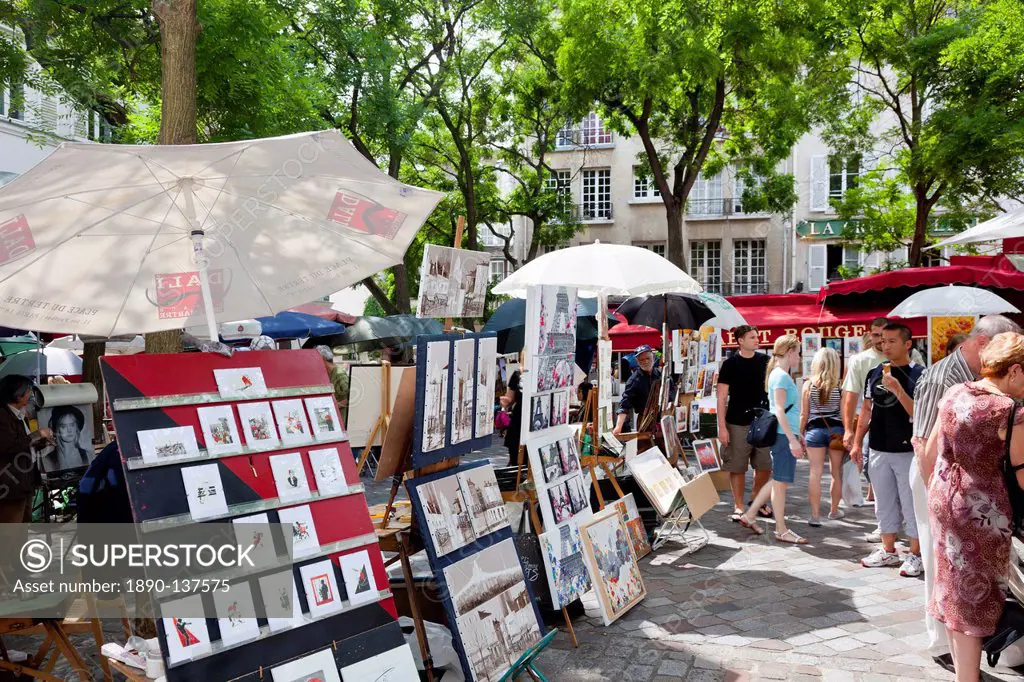 Place du Tertre, Montmartre, Paris, France, Europe