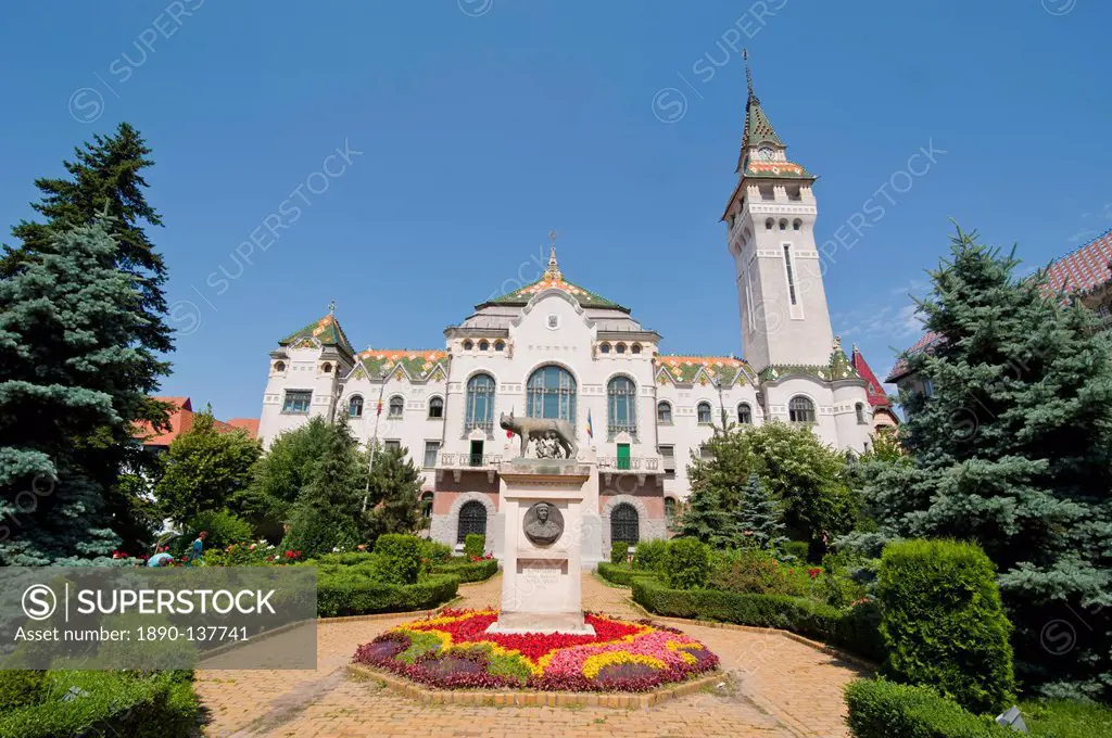 County Council Building dating from 1907, Targu Mures Neumarkt, Transylvania, Romania, Europe