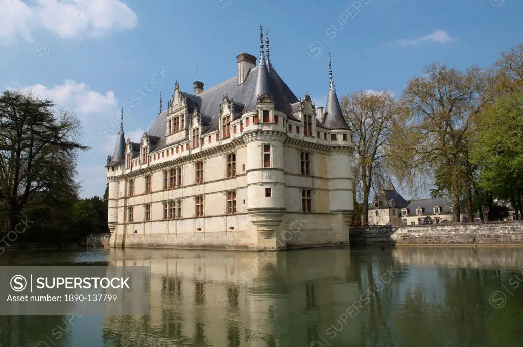 Azay le Rideau chateau, UNESCO World Heritage Site, Indre et Loire, Loire Valley, France, Europe