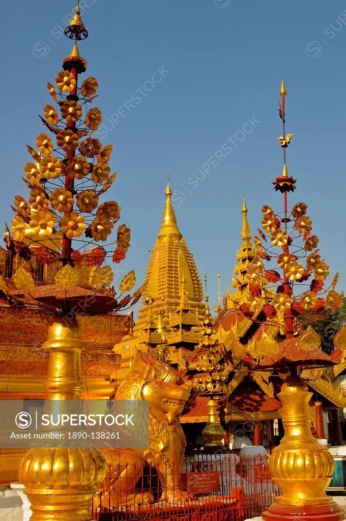 The golden Temples in Bagan, Myanmar, Asia