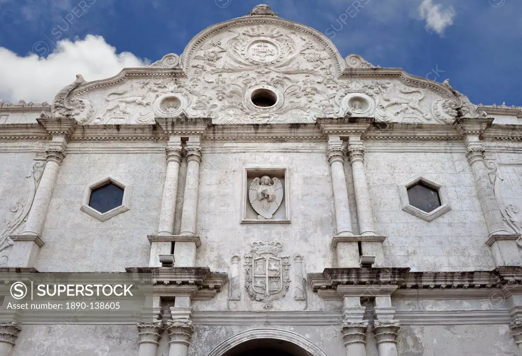 The 18th century facade of Cebu Cathedral, founded in the early 17th century, Cebu, Philippines, Southeast Asia, Asia