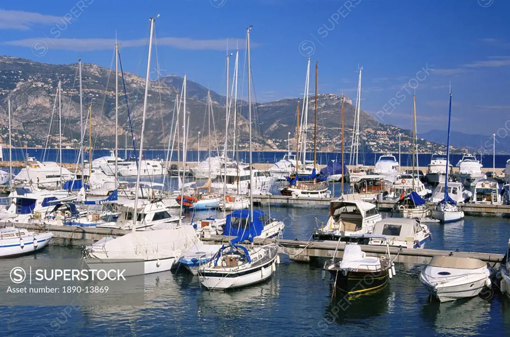 Harbour, St. Jean_Cap_Ferrat, Cap Ferrat, near Nice, Alpes Maritimes, Provence, Cote d´Azur, French Riviera, France, Mediterranean, Europe