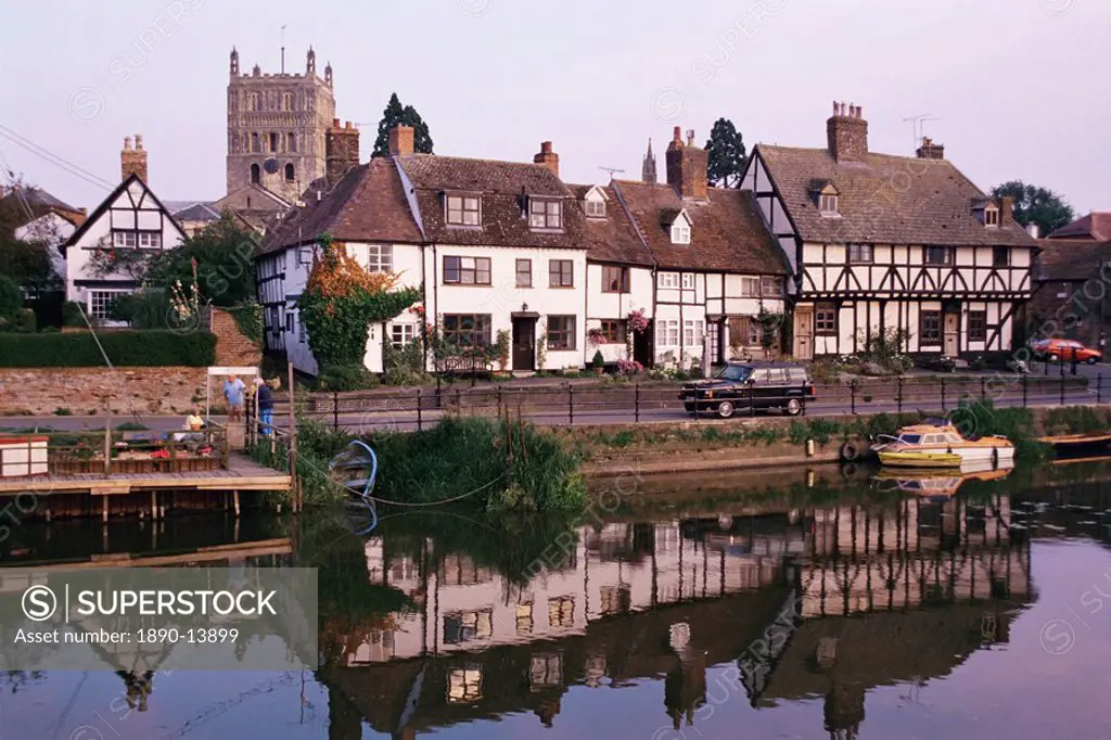Tewkesbury and the River Severn, Gloucestershire, England, United Kingdom, Europe