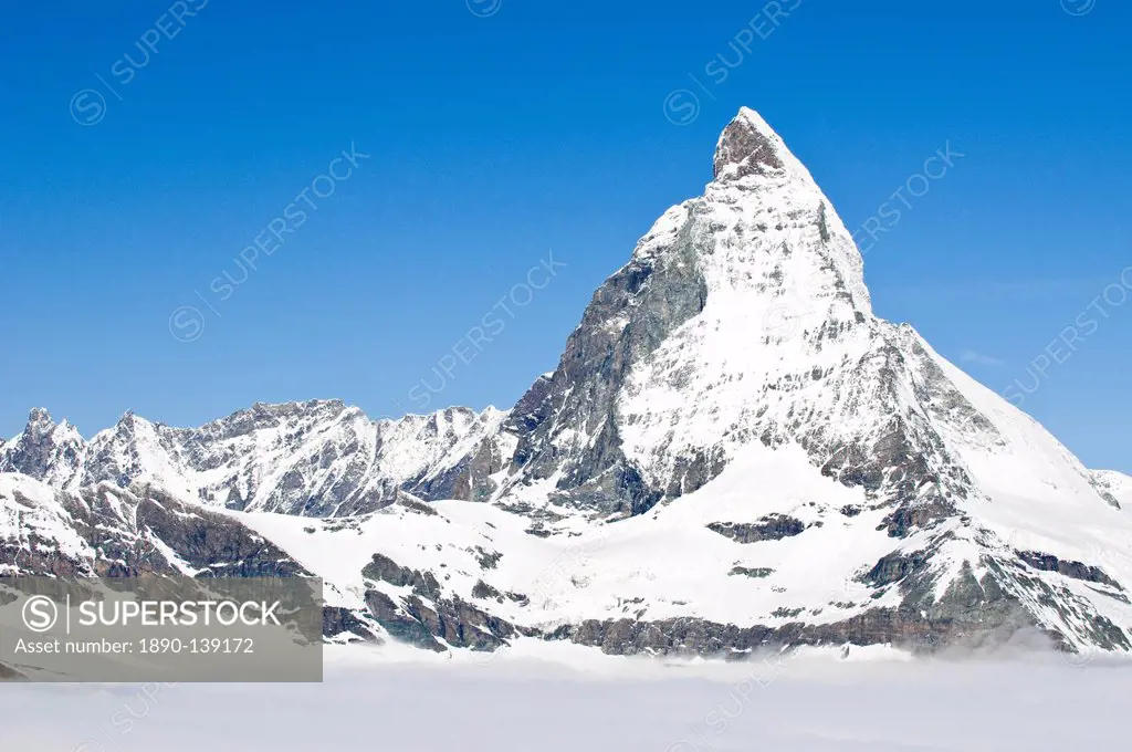 Matterhorn from atop Gornergrat, Switzerland, Europe