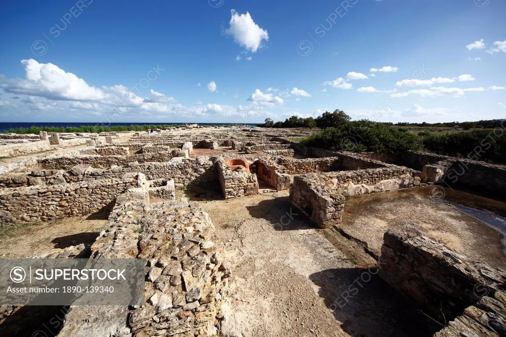 Phoenician ruins, Kerkouane Archaeological Site, UNESCO World Heritage Site, Tunisia, North Africa, Africa