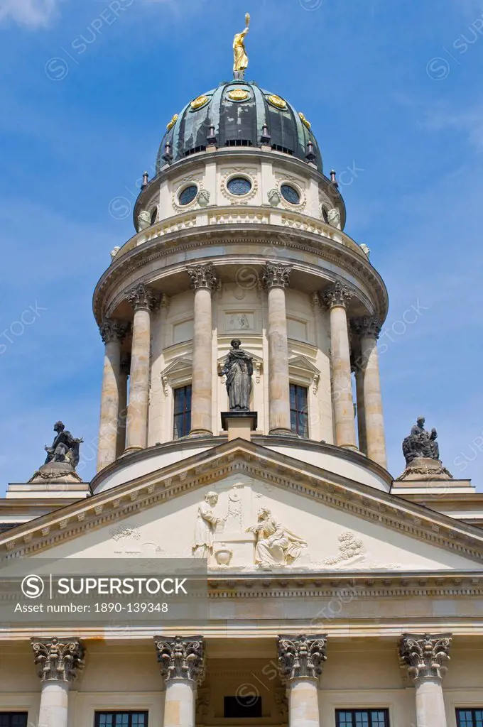 The French Cathedral on the Berlin Gendarmenmarkt, Berlin, Germany, Europe