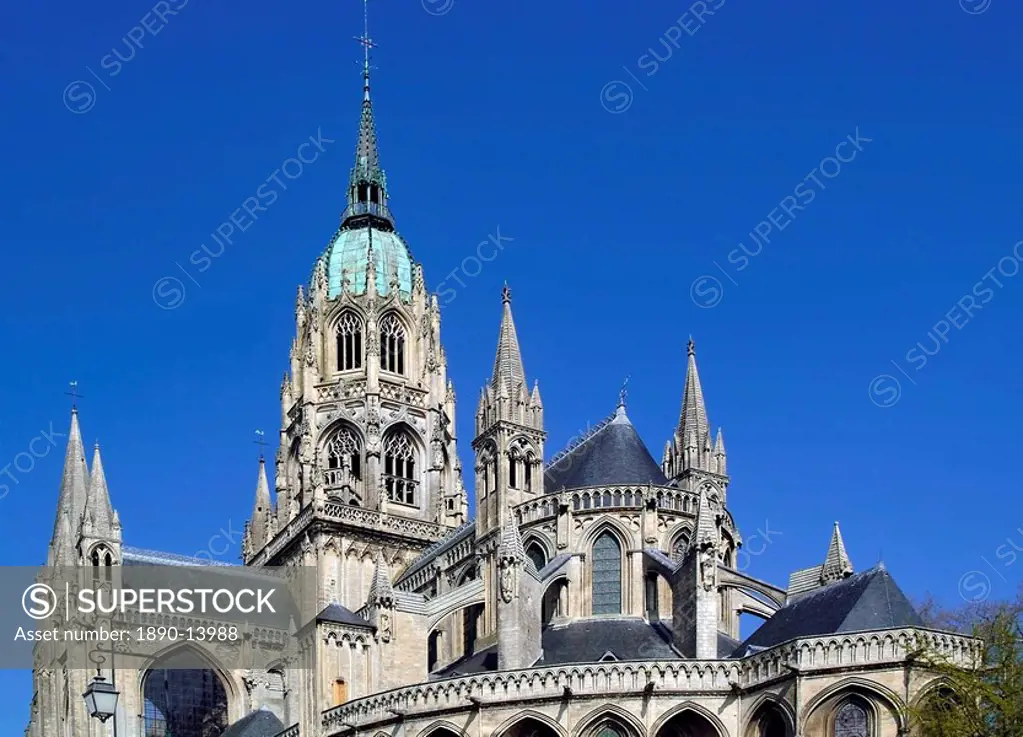 Bayeux Cathedral, Bayeux, Calvados, Normandy, France, Europe