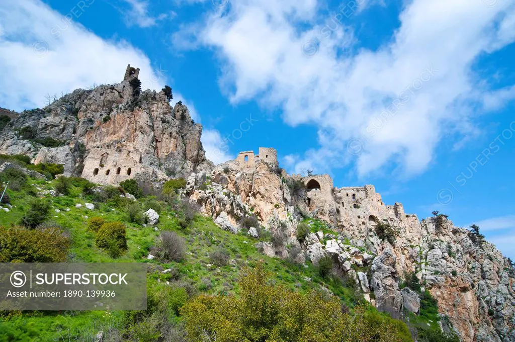 Crusader castle of St. Hilarion, Turkish part of Cyprus, Cyprus, Europe