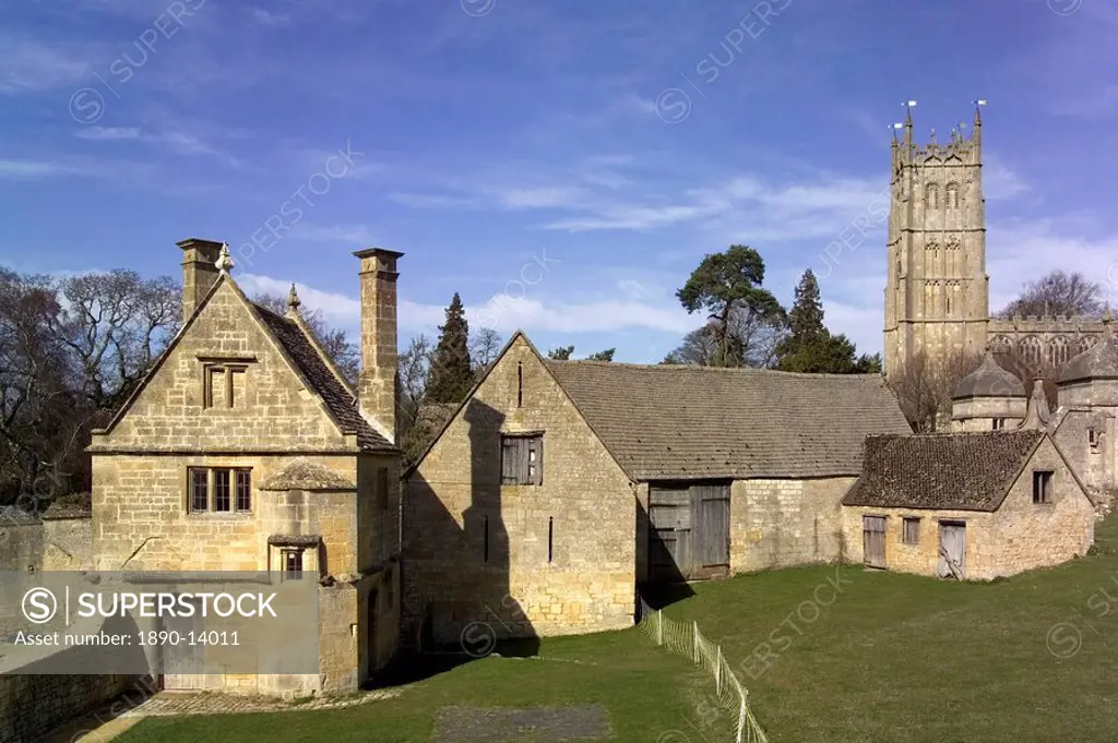 Honey coloured stone buildings, Chipping Campden, The Cotswolds, Gloucestershire, England, United Kingdom, Europe