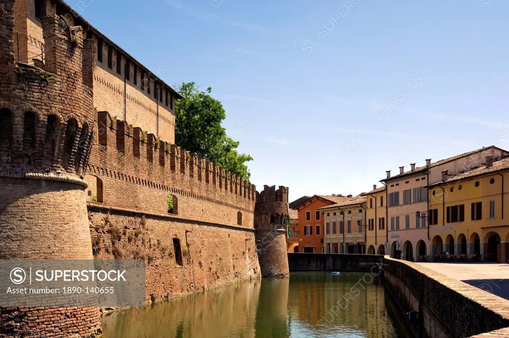 The 15th century moated Castle at Fontanellato, Emilia_Romagna, Italy, Europe