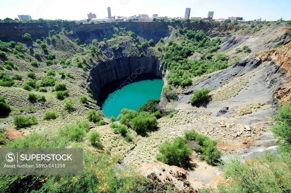 The Big Hole, Kimberley diamond mine, now filled with water, South Africa, Africa