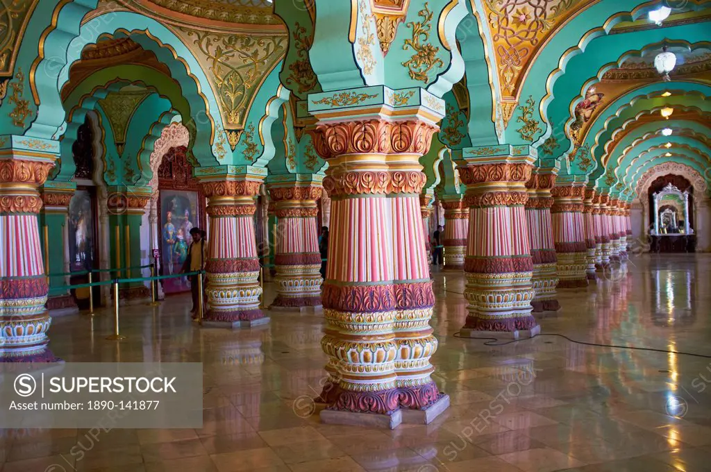 Interior, Maharaja´s Palace, Mysore, Karnataka, India, Asia