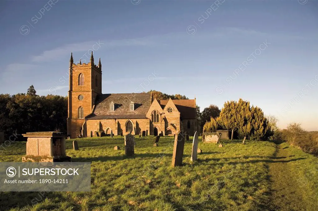 Church of St. Mary the Virgin, location of St. Stephen´s church, Ambridge in the radio serial The Archers, Hanbury, Worcestershire, Midlands, England,...