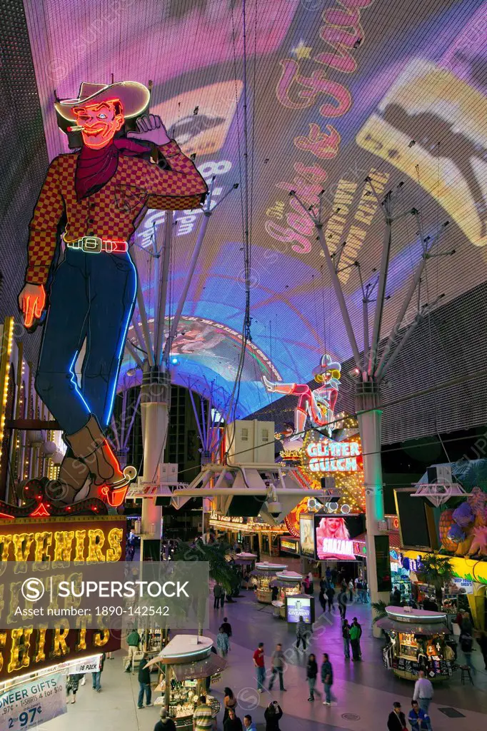 The Freemont Street Experience in Downtown Las Vegas, Las Vegas, Nevada, United States of America, North America