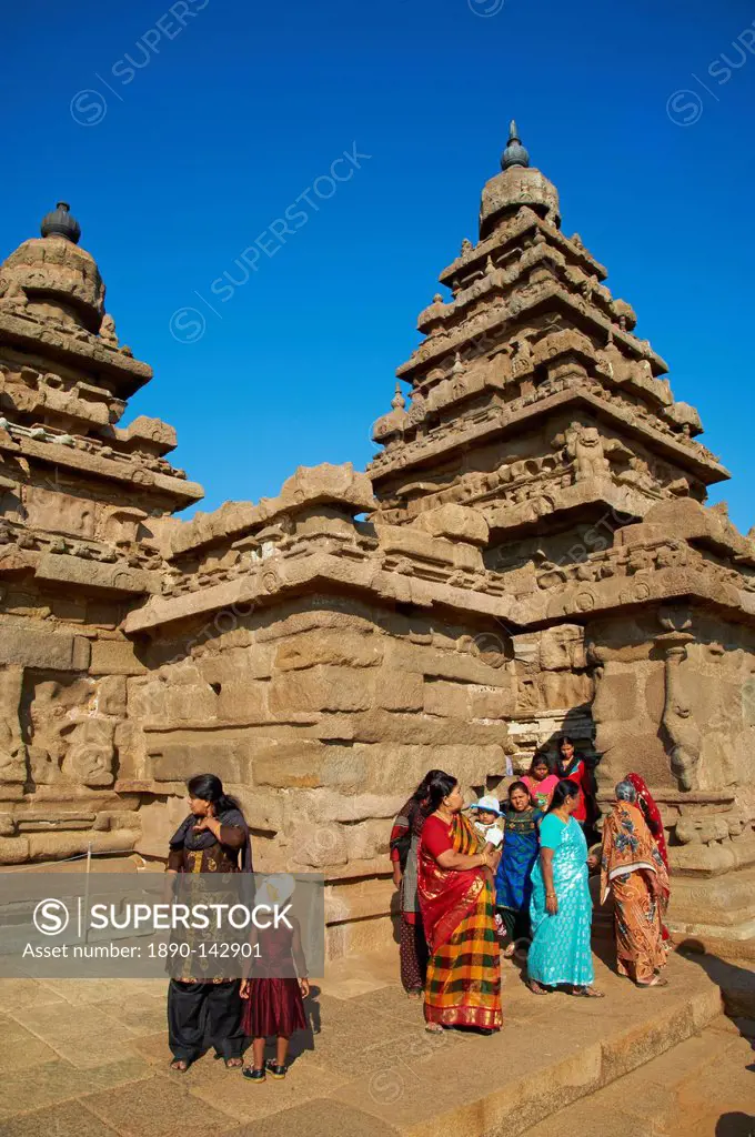 The Shore Temple, Mamallapuram Mahabalipuram, UNESCO World Heritage Site, Tamil Nadu, India, Asia