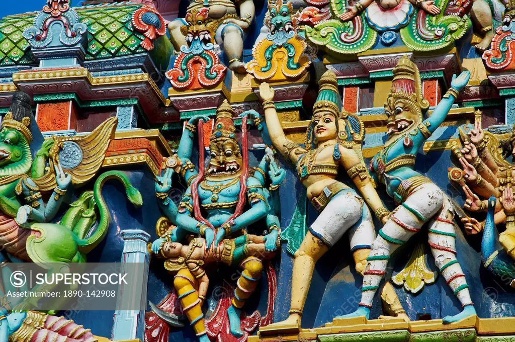 Detail, Sri Meenakshi temple, Madurai, Tamil Nadu, India, Asia